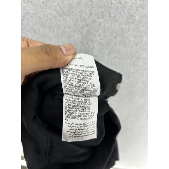 Unbranded Women's Pants Wide Leg Solid Black Paneled Size Large Slash Pocket - Picture 4 of 8